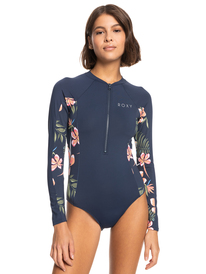 0 Roxy Into The Sun - Maillot une pièce manches longues pour Femme Bleu ERJWR03649 Roxy