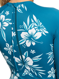 5 Roxy Life All Day Aloha - Long Sleeve One-Piece Swimsuit for Women Blue ERJWR03669 Roxy