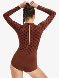 4 Roxy Pro Wave - Maillot de bain une pièce à manches longues pour Femme Marron ERJWR03776 Roxy