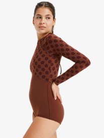 1 Roxy Pro Wave  - Long Sleeves One-Piece Swimsuit for Women Brown ERJWR03776 Roxy