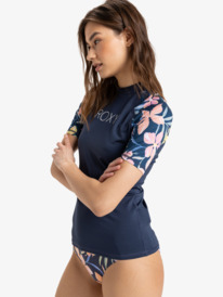 1 Sea Bloom In Full Moon - Short Sleeves UPF 50 Surf T-Shirt for Women Blue ERJWR03823 Roxy