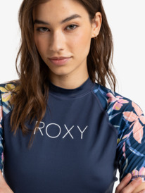 2 Sea Bloom In Full Moon - Short Sleeves UPF 50 Surf T-Shirt for Women Blue ERJWR03823 Roxy