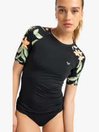 0 Lycra - Short Sleeves Surf T-Shirt for Women Black ERJWR03827 Roxy