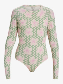 4 Hibiscus Daze - Long Sleeves Swimsuit for Women Green ERJWR03834 Roxy