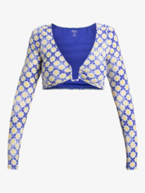 7 Artsy Tile - Korte Surf Top met Lange Mouw voor Dames Purple ERJWR03836 Roxy