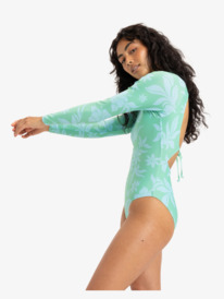 1 Hula Hibiscus - Maglietta da surf da Donna Green ERJWR03855 Roxy