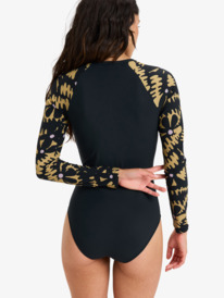 3 Roxy Active - Long Sleeve Front Zip One-Piece for Women Black ERJWR03868 Roxy