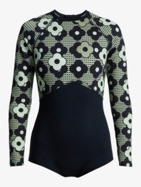 4 Roxy Pro Wave - Gilet court à manches longues avec zip dos pour Femme Noir ERJWR03869 Roxy