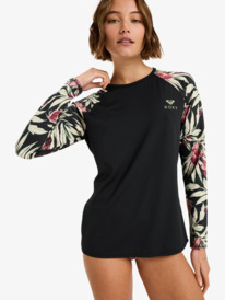 0 Basic Mix - Long Sleeve Rash Vest for Women Black ERJWR03872 Roxy