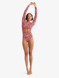 2 Kerlina - Maillot de bain une pièce à manches longues pour Femme Marron ERJWR03874 Roxy