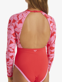 4 Khloe - Long Sleeve Back Closure One-Piece for Women Red ERJWR03875 Roxy