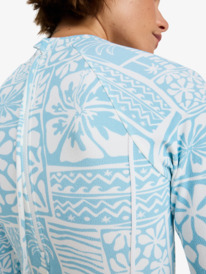 4 Flowers Wave - Long Sleeve Back Zip One-Piece for Women Blue ERJWR03876 Roxy