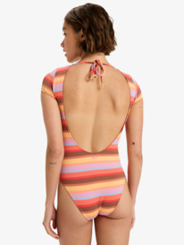 3 Sunset Stripe - Fato de banho de mangas de aba para mulher Pink ERJWR03877 Roxy