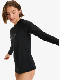 1 Essentials - Rash Vest met Lange Mouw voor Dames Black ERJWR03878 Roxy