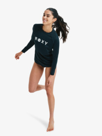 4 Essentials - Rash Vest met Lange Mouw voor Dames Black ERJWR03878 Roxy