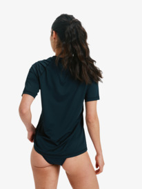 5 Essential - Short Sleeve Rash Vest for Women Black ERJWR03879 Roxy