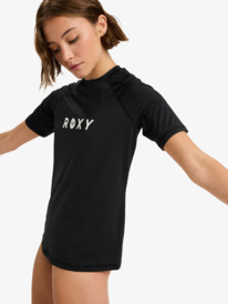 1 Essential - Short Sleeve Rash Vest for Women Black ERJWR03879 Roxy