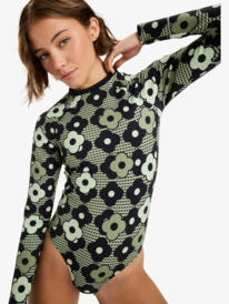 4 Roxy Pro The Overhead - Active Long Sleeve Back Zip One-Piece for Women Black ERJWR03880 Roxy
