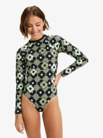 0 Roxy Pro The Overhead - Active Long Sleeve Back Zip One-Piece for Women Black ERJWR03880 Roxy
