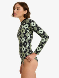 1 Roxy Pro The Overhead - Active Long Sleeve Back Zip One-Piece for Women Black ERJWR03880 Roxy
