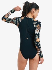 5 Basic Mix - Long Sleeve One-Piece Swimsuit for Women Brown ERJWR03885 Roxy