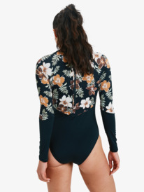 5 Fashion - Long Sleeve One-Piece Swimsuit for Women Brown ERJWR03887 Roxy
