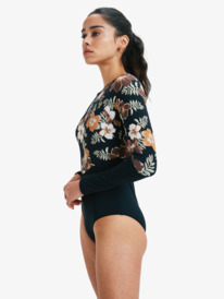 2 Fashion - Long Sleeve One-Piece Swimsuit for Women Brown ERJWR03887 Roxy