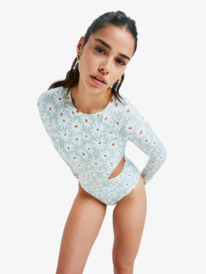 5 Dream Floral - Long Sleeve One-Piece Swimsuit for Women Green ERJWR03888 Roxy