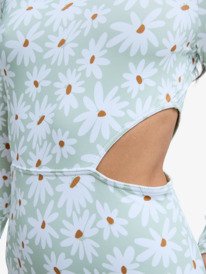 3 Dream Floral - Eendelig Badpak met Lange Mouw voor Dames Green ERJWR03888 Roxy