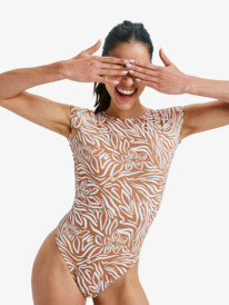 0 Wild Thang - Maillot une pièce à manches courtes pour Femme Marron ERJWR03891 Roxy