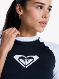 2 The Retro Essentials - Rash Vest met Korte Mouw voor Dames Black ERJWR03896 Roxy