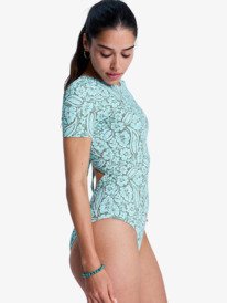 1 Sun Babe - Maillot une pi&egrave;ce &agrave; manches courtes pour Femme Vert ERJWR03901 Roxy