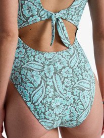 2 Sun Babe - Maillot une pi&egrave;ce &agrave; manches courtes pour Femme Vert ERJWR03901 Roxy