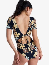 4 Sun Babe - Maillot une pi&egrave;ce &agrave; manches courtes pour Femme Noir ERJWR03901 Roxy