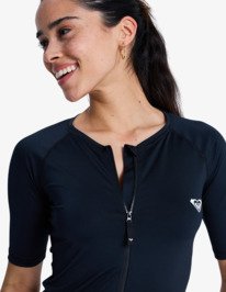 2 Essentials - Rash vest met rits en korte mouw voor Dames Black ERJWR03907 Roxy