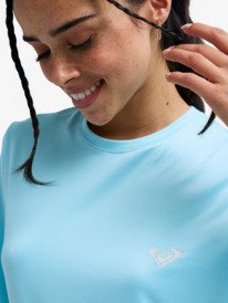 2 Happy Waves - Kurzarm-Rashguard f&uuml;r Frauen Gr&uuml;n ERJWR03913 Roxy