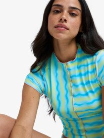 4 Neon Queen - Rashguard mit Cap-&Auml;rmeln f&uuml;r Frauen Gr&uuml;n ERJWR03962 Roxy