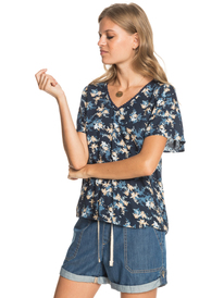 1 Hey Now - Short Sleeve Top for Women Blue ERJWT03464 Roxy