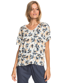 3 Hey Now - Short Sleeve Top for Women White ERJWT03464 Roxy