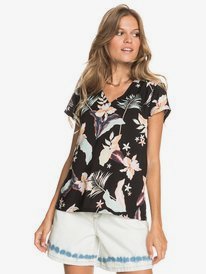 0 Paradise Stories - Camisa de viscosa con manga corta para Mujer  ERJWT03467 Roxy