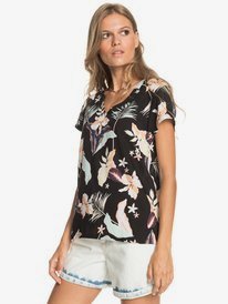 1 Paradise Stories - Camisa de viscosa con manga corta para Mujer  ERJWT03467 Roxy