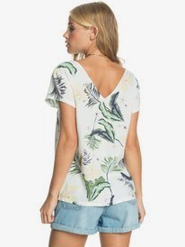 4 Paradise Stories - Short Sleeve Viscose Top for Women White ERJWT03467 Roxy