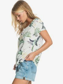 1 Paradise Stories - Short Sleeve Viscose Top for Women White ERJWT03467 Roxy