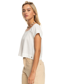 1 Ocean Amor - Top de manga curta para Mulher Branco ERJWT03569 Roxy