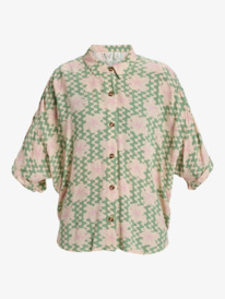 5 Beach Nostalgia - Camicia a maniche corte da Donna Green ERJWT03665 Roxy