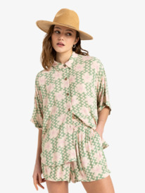 0 Beach Nostalgia - Camicia a maniche corte da Donna Green ERJWT03665 Roxy