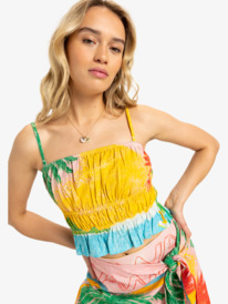 1 Atlas Palmy Daze - Top tubular para Mujer Blanco ERJWT03669 Roxy