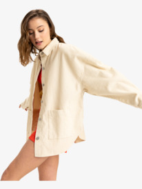 1 Kick Back - Long Sleeves Shirt Jacket for Women Beige ERJWT03673 Roxy