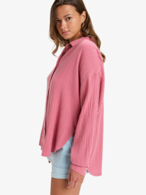 1 Morning Time - Camisa Amplia de Manga Larga  para Mujer Rosa ERJWT03674 Roxy