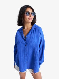 0 Morning Time - Camisa de manga comprida oversized para Mulher Roxo ERJWT03674 Roxy